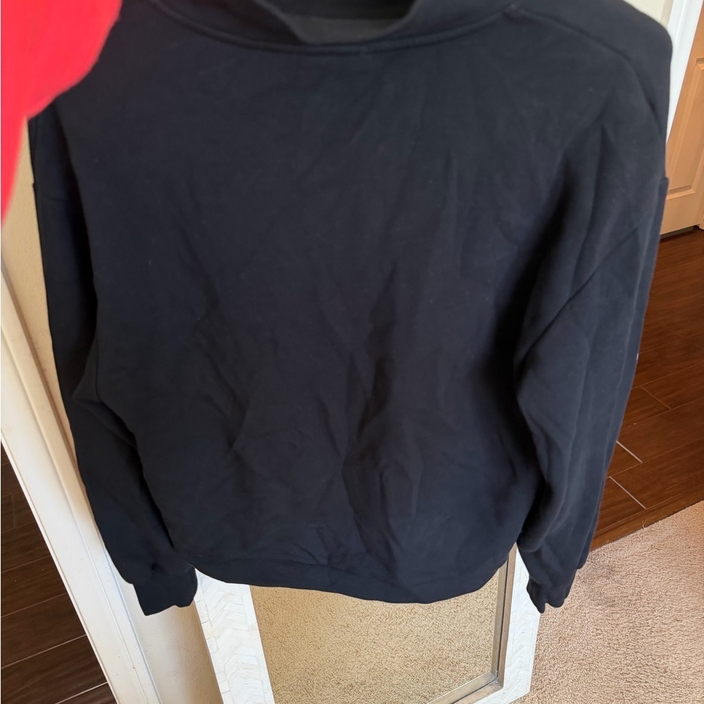 Varley Betsy Double Soft Black Cowl Neck Sweater - Picture 4 of 6